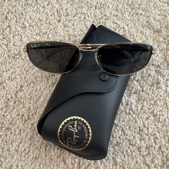 Ray-Ban Accessories - Ray-Ban RB3732 Metal Sunglasses In Arista Gold with Dark Grey Polarized Lenses